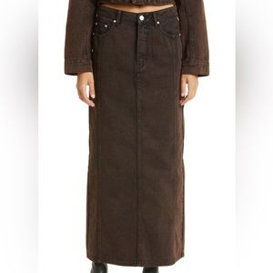 Gestuz brown denim skirt